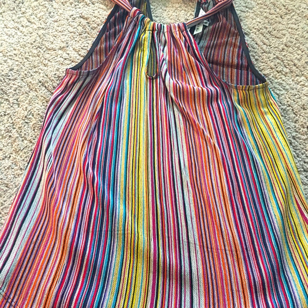 TRINA TURK Multicolor Striped Keyhole Halter Top + Pants Set XS, XXS